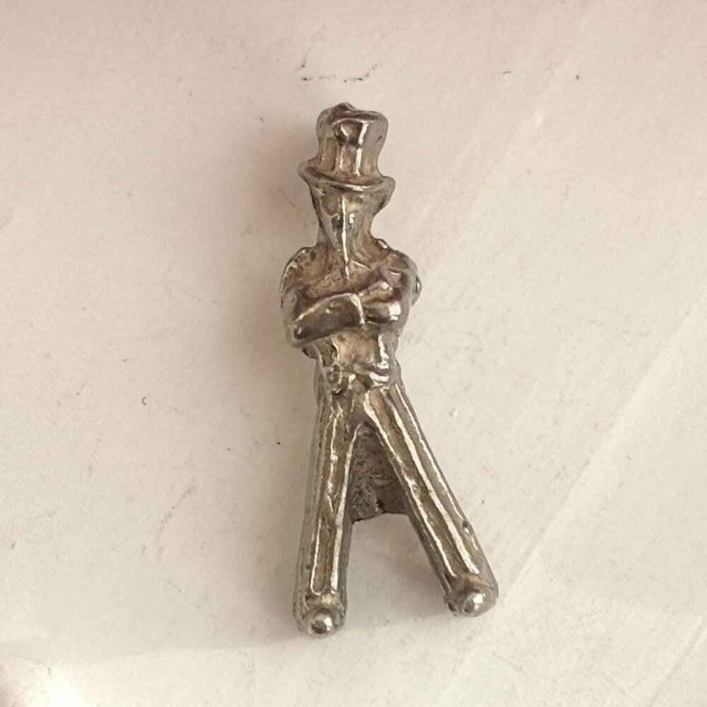 Uncle Sam 1940's Tiny Sterling Silver 925 Vintage Figure | Pendant | Charm